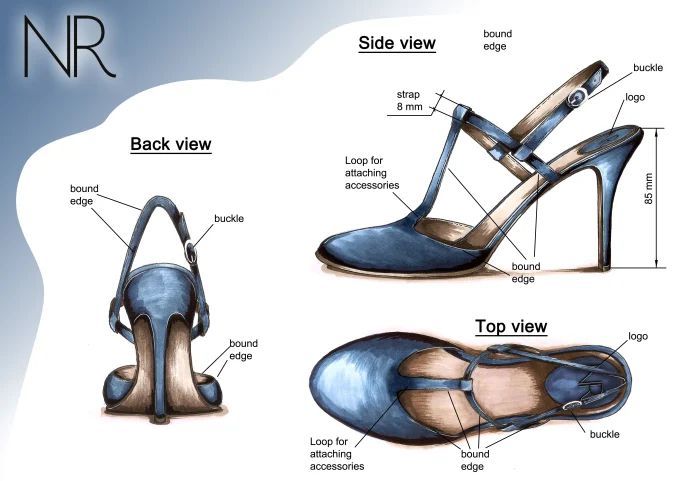 sketch of shoes according to your ideas